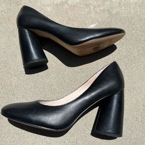 Louise et Cie black leather high heel pumps womens size 38.5 or 8